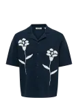 ONLY & SONS - Onssonny Rlx Ss Shirt Knit - L&uuml;hikeste varrukatega kootud polos&auml;rgid - S