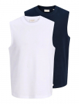 Jack & Jones - Jorhyeres Sleeveless Texture Tee 2Pk Mp - Varrukateta - XXL