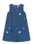 The New - Tnyamila S_L Denim Dress - Varrukateta vabaajakleidid - 122/128