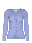 Rosemunde - Rwbabette Silk Ls V-Neck Lace Cardigan - Kardiganid - S