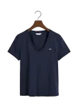 Gant - Reg Shield Ss V-Neck T-Shirt - L&uuml;hikeste varrukatega - XS