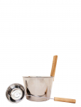 Emendo - Sauna Bucket + Ladle, Steel - Saunatarvikud - ONE SIZE