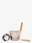 Emendo - Sauna Bucket + Ladle, Steel - Saunatarvikud - ONE SIZE
