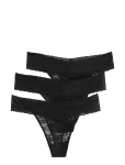 Lindex - 3-Pack Thong In Lace - Stringid - M