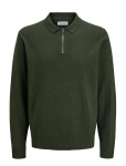 Jack & Jones - Jjeemil Knit Polo Half Zip Ls Noos - Poolpika lukuga džemprid - XL