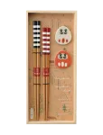 Kawai - Kawai Gift Set Chopsticks And Chopstick Rest Stripes - S&ouml;&ouml;gipulgad - ONE SIZE