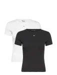 Tommy Jeans - Tjw 2Pack Slim Essential Rib Ss - L&uuml;hikeste varrukatega - XS