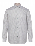 Lindbergh Black - Aop Twill Shirt L/S - Mustriga s&auml;rgid - XXXL