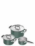 Zwilling - Grytset Pure 3 Delar + 2 Lock, Gr&ouml;n - Kastrulikomplektid - ONE SIZE