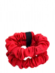 Pipol's Bazaar - Delize De Luxe Scrunchie Red 2 Pcs - Juuksekummid - ONE SIZE