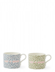 Morris & Co - Morris & Co Mug - Love Is Enough, Thyme / Parchment & China Blue - Set Of 2 - Teetassid - 34 CL