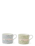 Morris & Co - Morris & Co Mug - Love Is Enough,  Thyme / Parchment & China Blue - Set Of 2 - Teetassid - 34 CL