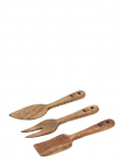 Holm - Ostes&aelig;t 14 Cm 3 Dele Akacietr&aelig; - S&ouml;&ouml;giriistade komplektid - 14 CM x 15.2
