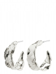 Pilgrim - Elara Organic Shaped Hoop Earrings Silver-Plated - R&otilde;ngad - ONE SIZE