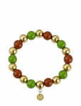 Bud To Rose - Brea Enamel 10Mm Bracelet Green/Gold - P&auml;rlitega k&auml;ev&otilde;rud - ONE SIZE