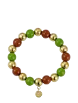 Bud To Rose - Brea Enamel 10Mm Bracelet Green/Gold - P&auml;rlitega k&auml;ev&otilde;rud - ONE SIZE