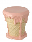 J-Line - Side Table Ice Cream Polyresin Light Pink/Beige - Abilauad ja v&auml;ikesed lauad - ONE SIZE