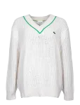 Lacoste - V-Neck Striped Tennis Sweater - Džemprid - M