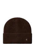 Calvin Klein - Ck Metal Wool Slanted Rib Beanie - Kootud m&uuml;tsid - ONE SIZE