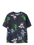 Name It - Nkmstef Minecraft Ss Poly Nreg Top Bfu - L&uuml;hikeste varrukatega - 122-128