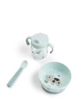 Done By Deer - Foodie Weaning Set Tiny Farm Blue - Beebin&otilde;ude komplektid - BOWL:12.5X H 5.5CM.CUP:&Oslash;7.5X H 11CM.SPOON:14CM