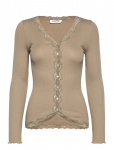 Rosemunde - Rwbabette Silk Ls V-Neck Lace Cardi - Kardiganid - L