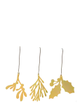 Fabelab - Christmas Ornaments Yule Greens - 3 Pack - Golden Metal - J&otilde;ulukuulid ja kuuseehted - SHAPE1