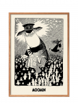 PSTR Studio - Moomin X Pstr Studio - Stormy Hattifatteners - Black & White - 70X100CM