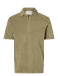 Selected - Slhrelax-Terry Ss Zip Polo Ex - L&uuml;hikeste varrukatega - S