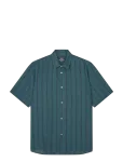 Mads N&oslash;rgaard - Cotton Linen Victor Stripe Shirt Ss - L&uuml;hikeste varrukatega s&auml;rgid - L
