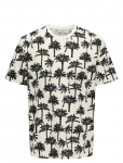 ONLY & SONS - Onskylen Reg Linen Palm Aop Ss Tee - L&uuml;hikeste varrukatega - S