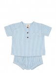 Copenhagen Colors - Seersucker Baby Set - Komplektid l&uuml;hikeste varrukatega T-s&auml;rgiga - 92