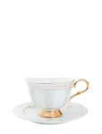 Hilke Collection - Cup With Saucer - Strisce Tortora - Teetassid - 22 CL