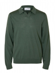 Selected - Slhtray Ls Knit Merino Open Polo - Pikkade varrukatega kootud polos&auml;rgid - S