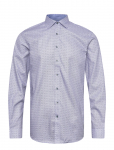 Lindbergh Black - Aop Twill Shirt L/S - Mustriga s&auml;rgid - XXXL