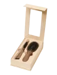 Lenoites - Wild Boar Hair Brush With Cleaning Tool - Limited Edition - Detangling Brush - ONE SIZE