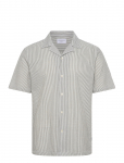 Lindbergh - Striped Seersucker Resort Shirt S/S - Vabaaja s&auml;rgid - XL