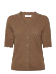Rosemunde - Rwlaica Cashmere Crochet  Ss V-Neck - Kardiganid - S