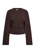 Weekday - Ruched Long-Sleeved T-Shirt - Pikkade varrukatega - XS
