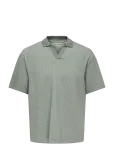 ONLY & SONS - Osjkian Life Rlx Ss Strp Polo Jrs - L&uuml;hikeste varrukatega polos&auml;rgid - 134-140
