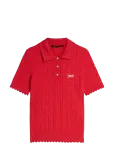 Tommy Jeans - Tjw Pointelle Polo Sweater - Polod - L