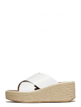 FitFlop - Platfforms Espadrille Leather Wedge Cross Slides - Kiilkontsaga jalan&otilde;ud - 41