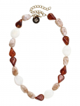 Bud To Rose - Prisma Resin Necklace Pink/Brown - Statement kaelakeed - ONE SIZE
