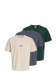 Jack & Jones - Jjesoho Tee Ss Crew Neck 3Pk Mp - L&uuml;hikeste varrukatega - L