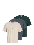 Jack & Jones - Jjesoho Tee Ss Crew Neck 3Pk Mp - L&uuml;hikeste varrukatega - L
