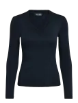 Lauren Ralph Lauren - Rib-Knit Long-Sleeve V-Neck Top - Džemprid - S