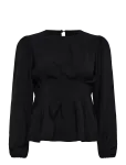 Bubbleroom - Crepe Pleated Blouse - Pikkade varrukatega - XL(48-50)