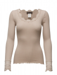 Rosemunde - Rwbenita Silk Ls O-Neck Lace T-Shirt - Pikkade varrukatega - XS
