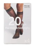 Lindex - 4-Pack Knee-High Socks 20 Denier - P&otilde;lvikud - 36/42