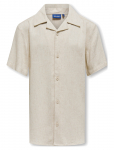 ONLY & SONS - Osjkari Ss Shirt Visc Lin 0075 Resort - L&uuml;hikeste varrukatega s&auml;rgid - 176